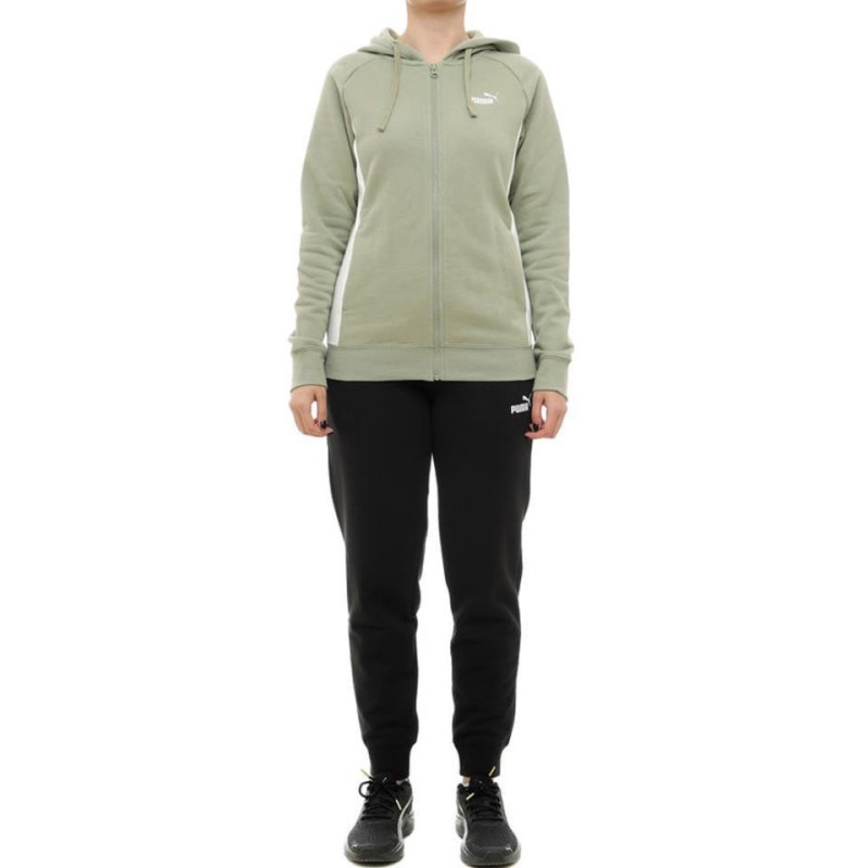 CHANDAL PUMA FULL-ZIP HOODED VERDE MUJER 690738-82