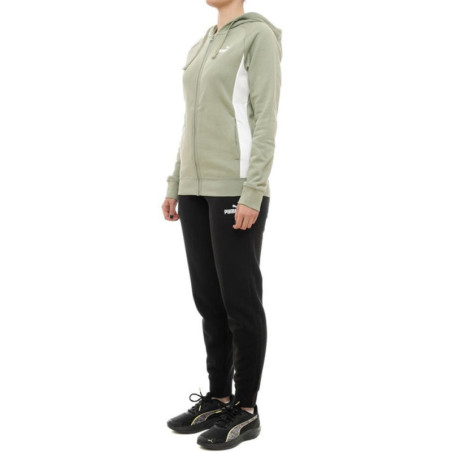 CHANDAL PUMA FULL-ZIP HOODED VERDE MUJER 690738-82