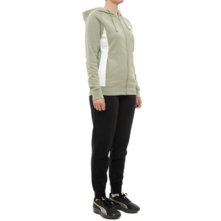 CHANDAL PUMA FULL-ZIP HOODED VERDE MUJER 690738-82