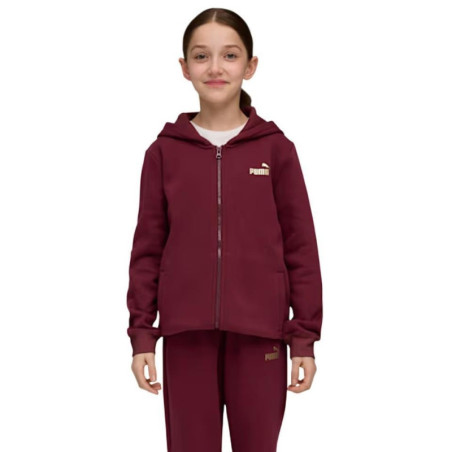 CHANDAL PUMA HOODED SWEA METALIC GRANATE 689729-96