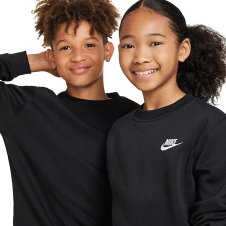 SUDADERA NIKE CLUB CREW NEGRO NIÑOS FD3006-010