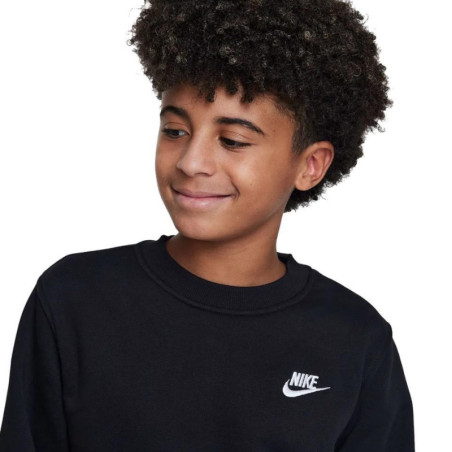 SUDADERA NIKE CLUB CREW NEGRO NIÑOS FD3006-010