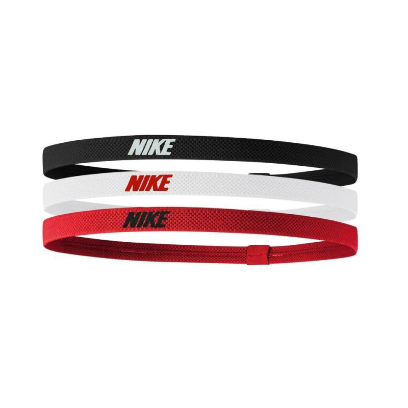 CINTA CABELLO NIKE PACK 3 UD NEGRO ROJO BLANCO