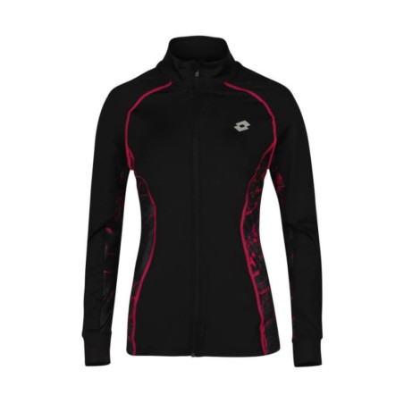 SUDADERA LOTTO NEGRA ROSA RUN FIT 217391-310
