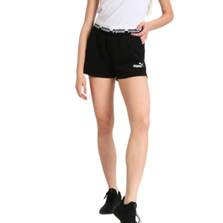 PANTALON CORTO PUMA NEGRO Y BLANCO 855965-01