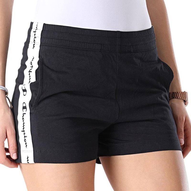 PANTALON CORTO CHAMPION NEGRO Y BLANCO 115056-KK00
