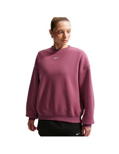 SUDADERA NIKE STUDIO FLC MUJER GRANATE IM8082-654