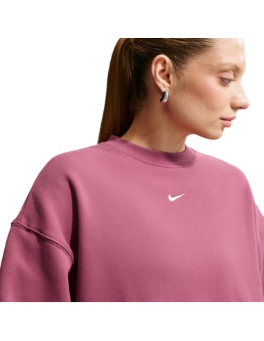 SUDADERA NIKE STUDIO FLC MUJER GRANATE IM8082-654