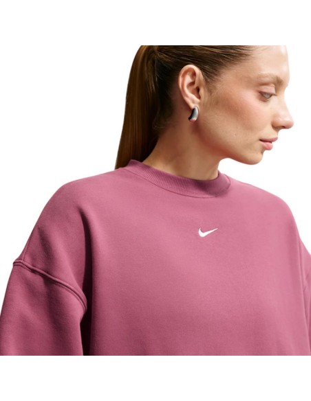 SUDADERA NIKE STUDIO FLC MUJER GRANATE IM8082-654