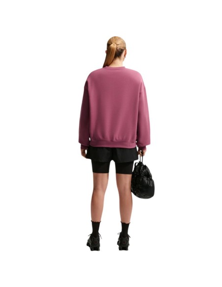 SUDADERA NIKE STUDIO FLC MUJER GRANATE IM8082-654