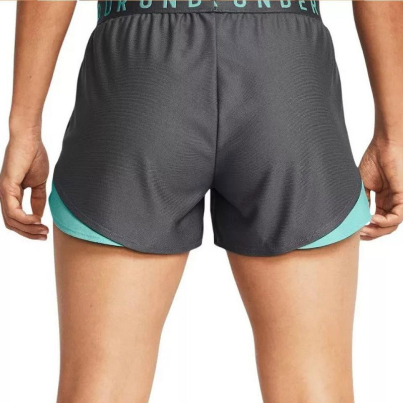 PANTALON CORTO UNDER ARMOUR GRIS VERDE MUJER