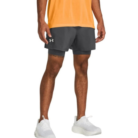 PANTALON CORTO UNDER ARMOUR GRIS 2X1