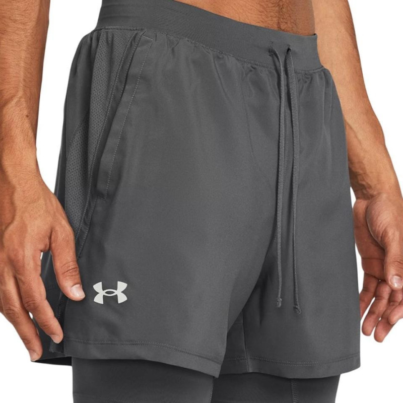 PANTALON CORTO UNDER ARMOUR GRIS 2X1