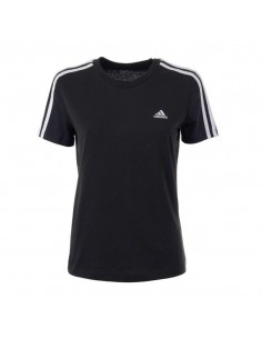 CAMISETA ADIDAS NEGRA W ES T CON RAYAS GL0784 
