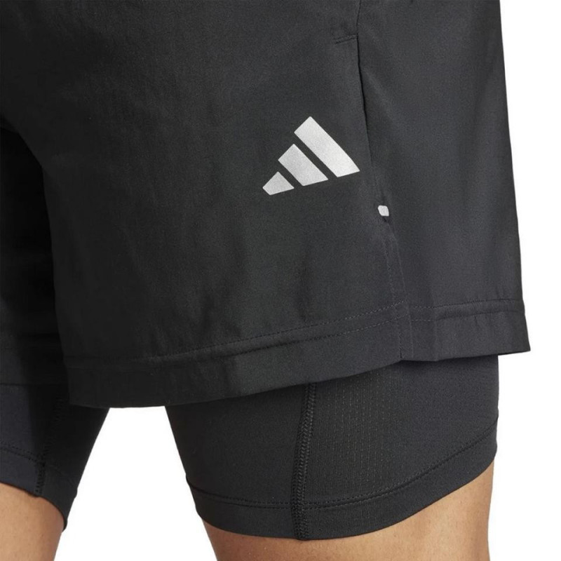 PANTALON CORTO ADIDAS GYM C/MALLA NEGRO IR8597