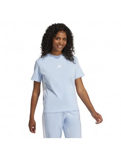 CAMISETA ADIDAS W 3S MANGA CORTA CELESTE JE1227
