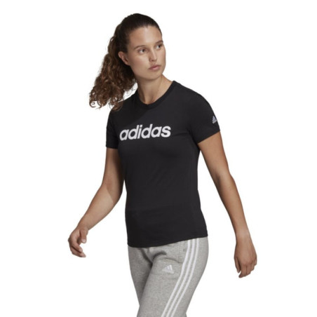 CAMISETA ADIDAS NEGRA BASICA MUJER GL0769