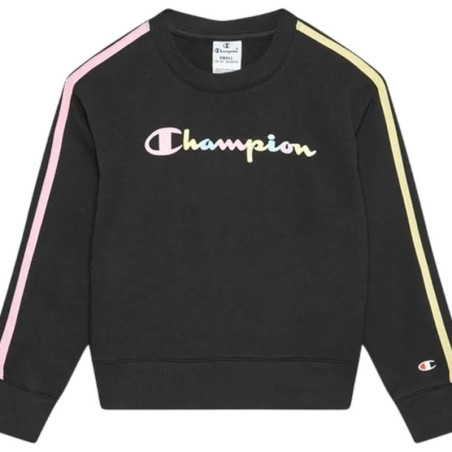 SUDADERA CHAMPION NEGRO LETRA COLOR 404345-KK001